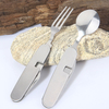 Multifunction folding cutlery set creative stainless steel camping cutlery tools foldable spoon and fork