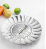 11 inches folding stainless steel food vegetable steamer basket