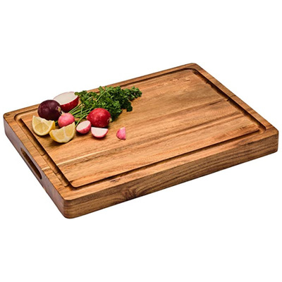 Organic Butcher Square Kitchen Natural Cooking Boards Acacia Wood End Grain Chopping Wooden Cutting Board