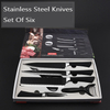 6pcs manufacturer stainless steel household cutlery gift kitchen peeler chef knife set
