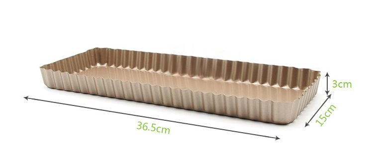 14 inches large mold corrugated straight design bread shape toast plate