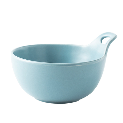 Porcelain Ceramic Salad Bowls with Handles for Kitchen