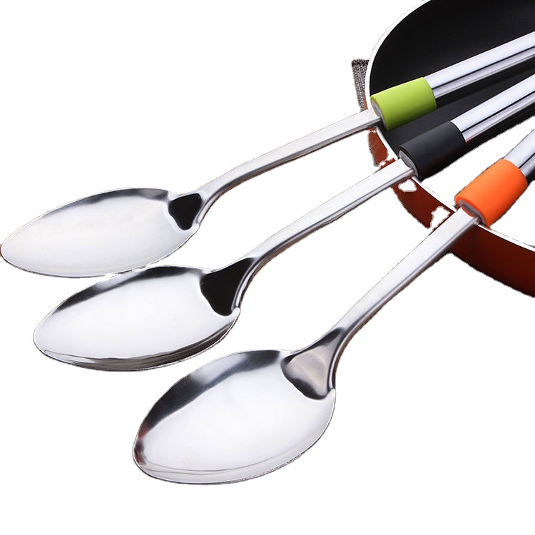 Creative custom stainless steel serving spoon round factory 