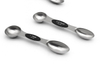 Double-sided dry liquid ingredients adjustable stainless steel measure spoon set magnetic measuring spoons