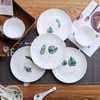 Fashion elegant china porcelain dinner western plate ceramic for kitchen